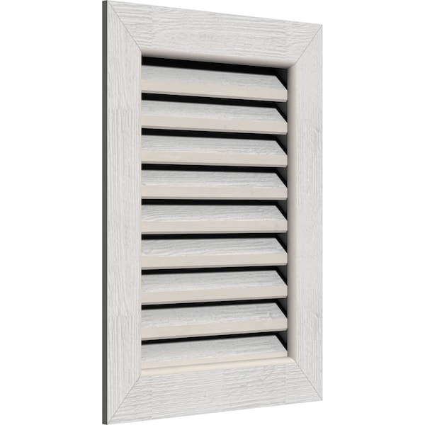 Vertical Gable Vent, Functional, Western Red Cedar Gable Vent W/1 X 4 Flat Trim Frame, 36W X 20H